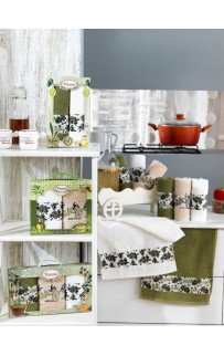 Полотенце кухонное KARVEN "OLIVE"  махра 30*50 2 шт. НМ 568