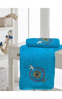 Набор полотенец KARVEN "Штурвал" махра 50*90/70*140 HS1502 (V-6) бирюзовый