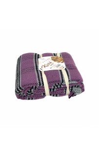 Плед ZEBRA CASA 200*230 хлопковый евро Р 926 murdum/фиолетовый