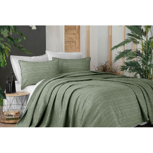 Комплект SAREV "ECHO"(покрывало летнее +2наволочки) евро 3 предмета Y 829 (V-12) k.yesil/зеленый