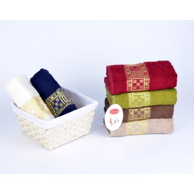 Полотенце Карвен "DAMA GREK" 70*140 1шт. махра Н 1676