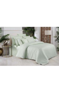 Постельное белье "Sarev" Sport&Chic сатин 1.5 спальное JACQUARD STRIPE v8/Yesil