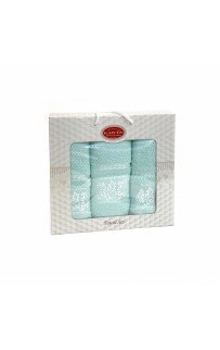 Набор полотенец Карвен "SUMBUL " махра 50*90(2)/70*140 HS 1692 v10 ментоловый (Акция)