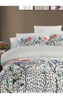 Постельное белье Карвен Stripe Satin с цветным принтом 1.5 спальное N249 -SB004(4пр.) (Акция)