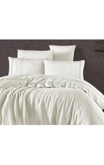 Постельное белье "Карвен" DELUхE ранфорс евро (Nicola krem)