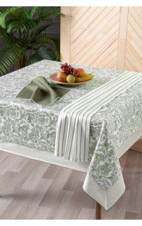 Скатерть SAREV 160*240 хлопок М 824 RIKA v 1/Yesil