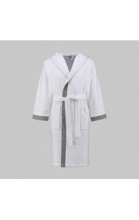 Халат Sarev махра унисекс с капюшоном B 1125 STREET v1/Beyaz L