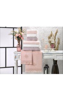 Набор полотенец Карвен "MAKRAME" бамбук 30*50/50*90/70*140 HS1707 v1 krem/кремовый (Акция)