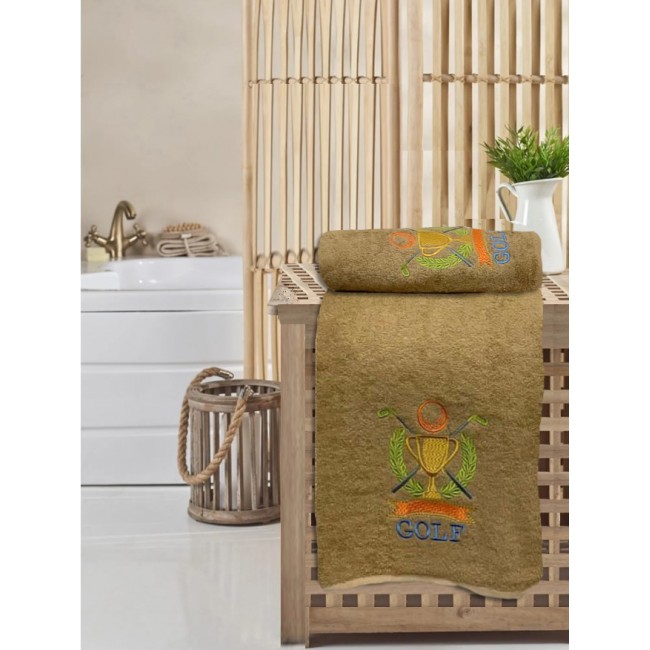 Набор полотенец KARVEN "Гольф" махра 50*90/70*140 HS1502 (V-2) бежевый