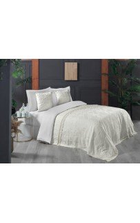 Комплект Sarev (плед +наволочки) евро хлопок 3 предмета Р 924 GABRIEL (v1)ekru