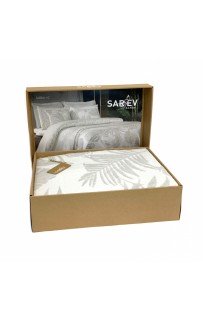 Комплект Sarev (плед +наволочки) евро хлопок 3 предмета Р 924 KALIBO (v2)gri