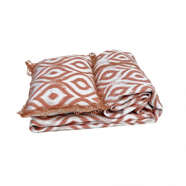 Покрывало ZEBRA "ALL DAYS IKAT" евро (250*260) Y871 kiremit/кирпичный (Акция)