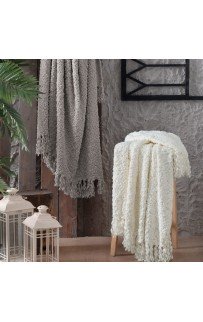 Плед Sarev 130*170 полиэстер Р 975 AGRONA V1/EKRU