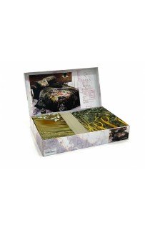 N046 Постельное белье Zebra 3Dсатин евро ( Perla ) (АКЦИЯ)