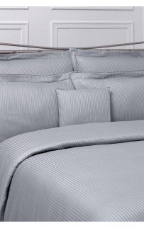Постельное белье "Sarev"сатин семейный SOLID CIZGILI v3/gri