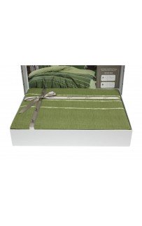 Постельное белье "Sarev Bazaar" ранфорс 1,5 спальн. N376 LAUREL v4/Yesil