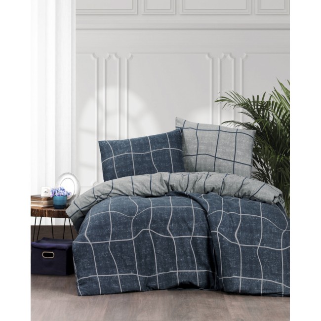 Постельное белье Карвен фланель евро N244 ADONIS DENIM