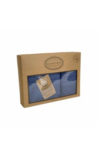 Набор полотенец Карвен " ORENDO" махра 50*90/70*140 HS 1721 lacivert/синий