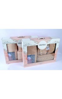 Халат Минтекс Карвен "СRM" c полотенцами 50*90/70*140 махра В 326 (АКЦИЯ)