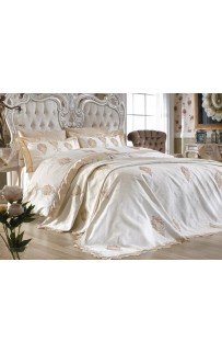 Комплект ZEBRA "ELECTRA" (покрывало+постельное белье) с вышивкой евро Y 619