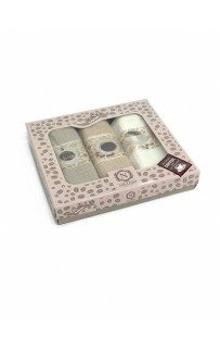 Набор полотенец кухонных "КОФЕ" вафля 40*60-3шт. НМ 579 (V-5) серый