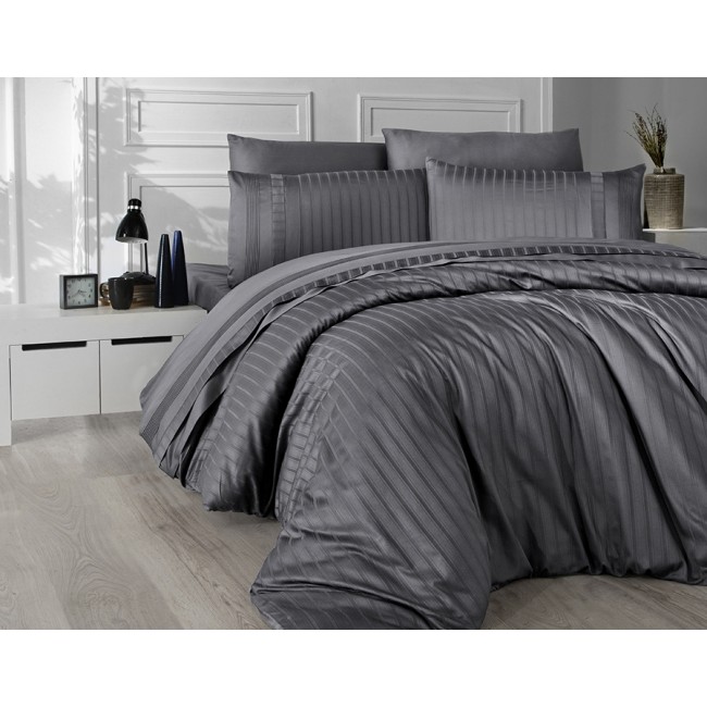 Постельное белье (Сатин де люкс) евро (New Trend Anhtracite)