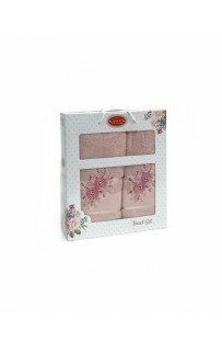 Набор полотенец Карвен "PAPATYA" махра 50*90/70*140 HS1618 v2 св.пудра(акция)