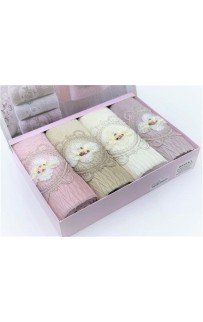 Набор полотенец Карвен " Rebeka" махра 50*90 (4) HS 1497 (АКЦИЯ)