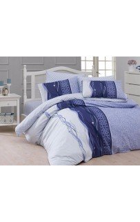 Постельное белье "Карвен" ранфорс евро (Neron royal)