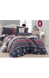 Постельное белье "Карвен" ранфорс евро (Snowfall)