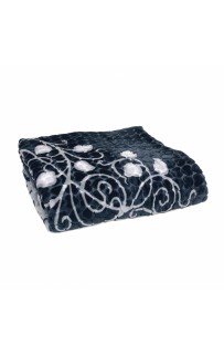 Плед EVLEN Super Soft 220*240 п/э в коробке евро Р 948 v6-(B014) серый/т.синий (Акция)