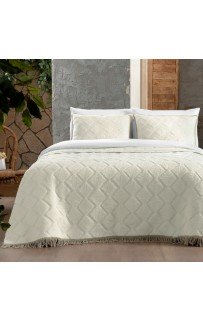 Комплект Sarev (плед + наволочка) 1,5 спальн. Р 923 OMNIA EKRU/V1