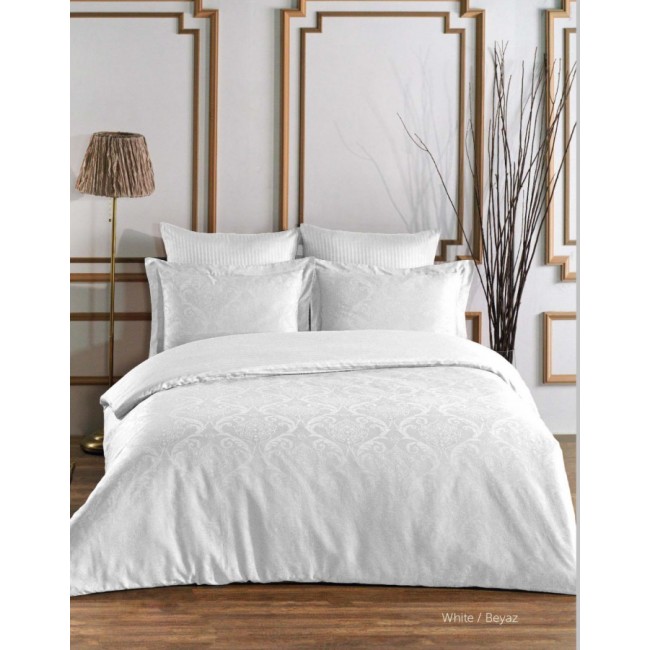 Постельное белье Karven жаккард евро Damask White
