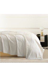 Плед Karven фланель 1,5 спальн. PL 007 SOLID EMBOSS v3/Cream.