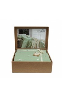 Постельное белье Sarev Mood Comfort муслин евро N357 LATINA v1/Yesil