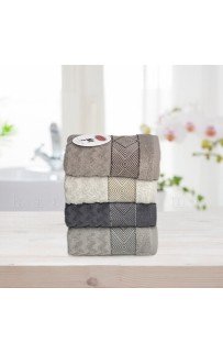 Набор полотенец Карвен "PLATOS" Cotton (penye) 50*90 4шт. махра HS 1004 Набор полотенец Карвен "PLATOS" Cotton (penye) 50*90 4шт. махра HS 1004