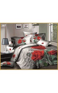 Постельное белье "Карвен" (сатин Де люкс 3D) семейное (397) (Акция)