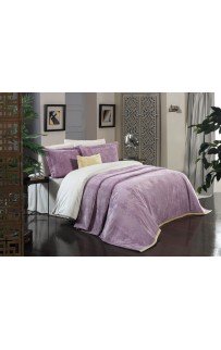 Комплект SAREV (покрывало +1 нав.+подушка) 1,5 сп. 3 пр .DOLCE VITA V4/Lila (Акция)
