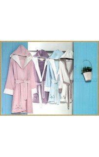 Халат "Коронет" жен. с капюшоном (M/L/XL) В 359 (Акция)