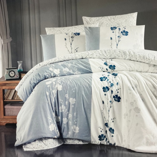 Постельное белье "Карвен" ранфорс евро (Camelia Grey) Постельное белье "Карвен" ранфорс евро (Camelia Grey)