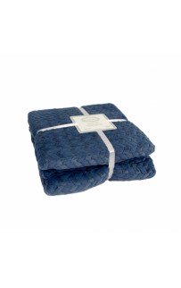 Плед KARVEN Super Soft "BENZIA" 200*220 п/э евро Р 944 индиго (Акция).