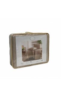 Комплект KARVEN (покрывало стеганное однотонное) хлопок 1.5сп 2 пр (180*240 / 50*70) PEDRA v5 Kahve (Акция).