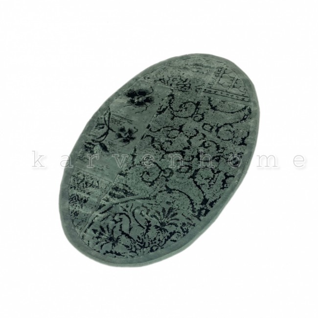 Ковер Карвен NOSTALJI хлопок/вискоза 80*120 KV 031 koyu yesil/хаки