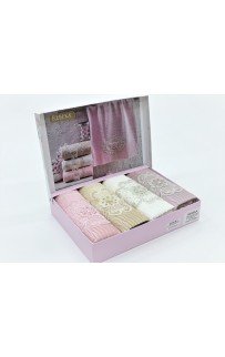 Набор полотенец Карвен " Rebeka" махра 50*90 (4) HS 1497 (АКЦИЯ)