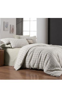 Постельное белье Sarev Mood Comfort жатый хлопок, лен евро N357 MADRID v1/Bej