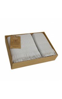 Набор полотенец Карвен " TROPICAL" махра 50*90/70*140 HS 1720 gri/серо-бежевый