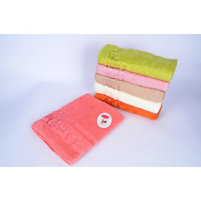 Полотенце Карвен "DELUхE" 70*140 1шт.бамбук Н 4043 (Акция)