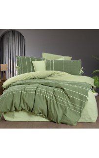 Постельное белье "Sarev Bazaar" ранфорс евро N377 LAUREL v4/Yesil