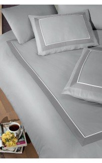 Постельное белье "Карвен" эксклюзив сатин евро Belezza Grey
