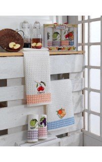Полотенце кухонное KARVEN "FRUIT" вафля 50*70 4 шт. НМ 574
